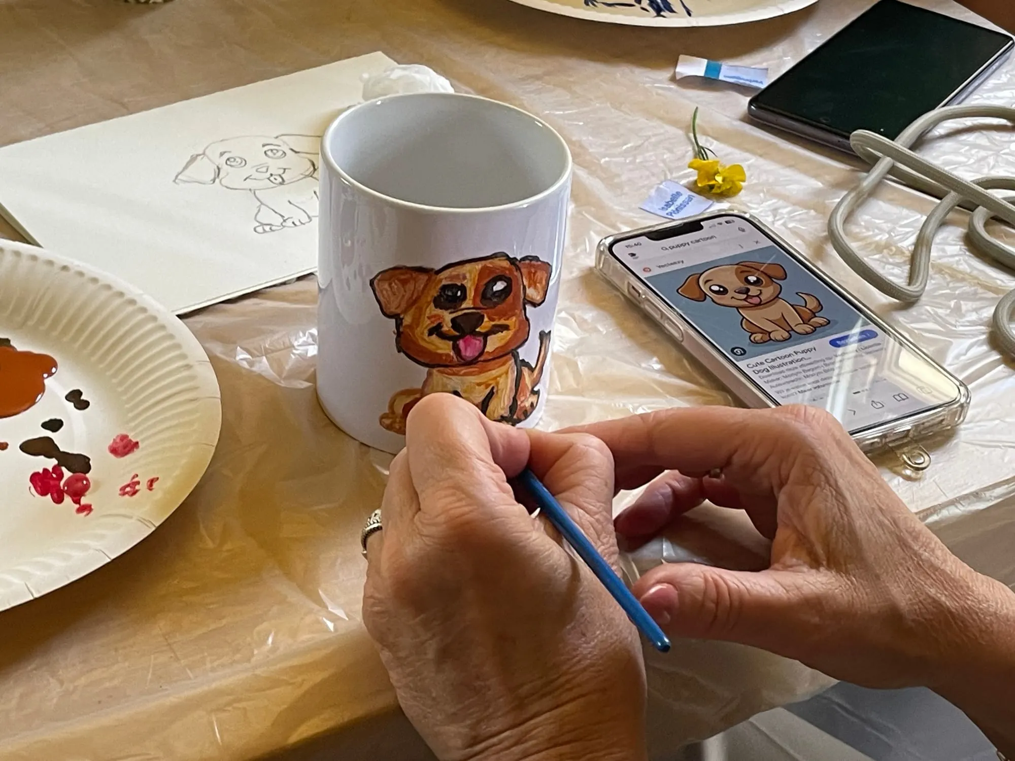Sfeerbeeld van de workshop Mokken pimpen.