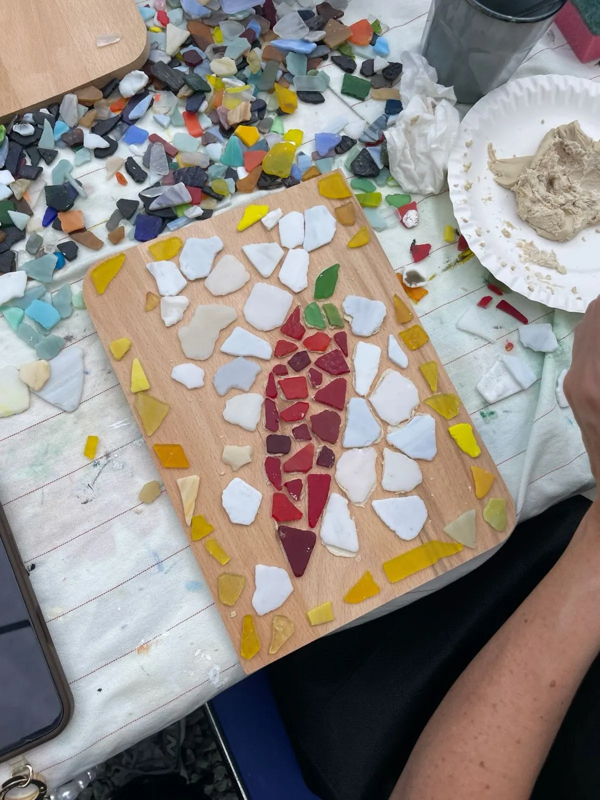 Sfeerbeeld van de workshop Mozaïeken.